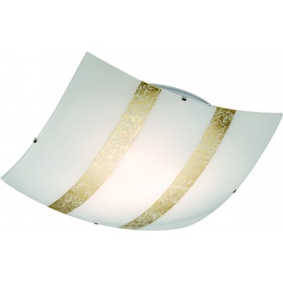 Indoor ceiling light Trio Nikosia 50×50 cm. Living room and bedroom. Modern Style. Glass. Golden Color
