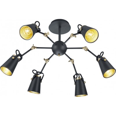 Lampadario Trio Edward Ø 80 cm. Soggiorno e camera da letto. Stile moderno. Metallo. Colore nero