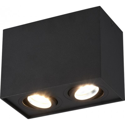 室内射灯 Trio Biscuit 18×13 cm. 定向光 客厅 和 卧室. 现代的 风格. 金属. 黑色的 颜色