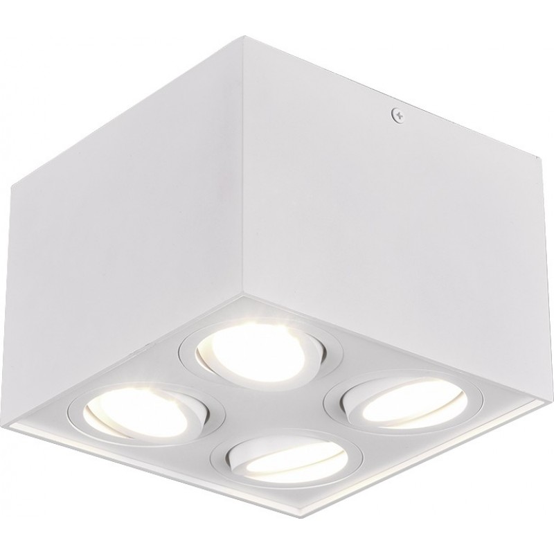 115,95 € Envoi gratuit | Projecteur d'intérieur Trio Biscuit 18×18 cm. Lumière directionnelle Salle et chambre. Style moderne. Métal. Couleur blanc