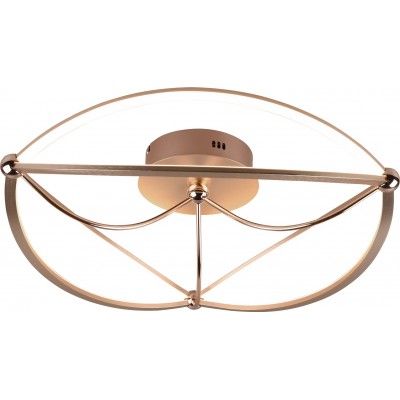 326,95 € Free Shipping | Ceiling lamp Trio Charivari 42W 3000K Warm light. Ø 62 cm. Integrated LED Living room and bedroom. Modern Style. Metal casting. Copper Color