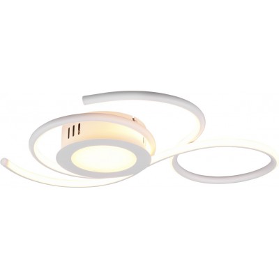 Ceiling lamp Trio Jive 36W 50×46 cm. Dimmable multicolor RGBW LED. Remote control. Ceiling and wall mounting Living room and bedroom. Modern Style. Metal casting. White Color