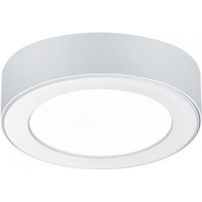 Indoor ceiling light Trio Juno 6W 3000K Warm light. Round Shape Ø 12 cm. Integrated LED Living room and bedroom. Modern Style. Plastic and Polycarbonate. White Color