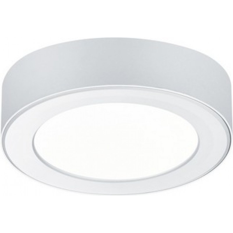6,95 € Free Shipping | Indoor ceiling light Trio Juno 6W 3000K Warm light. Round Shape Ø 12 cm. Integrated LED Living room and bedroom. Modern Style. Plastic and Polycarbonate. White Color