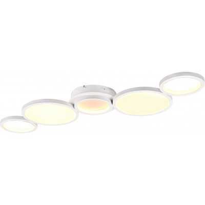 Deckenlampe Trio Salsa 46W Runde Gestalten 115×41 cm. Weiße LED mit einstellbarer Farbtemperatur Wohnzimmer und schlafzimmer. Modern Stil. Metall. Weiß Farbe