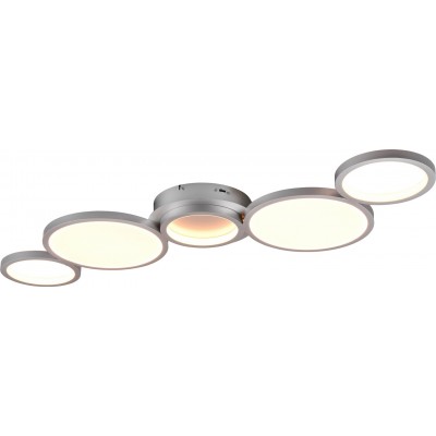 231,95 € Free Shipping | Ceiling lamp Trio Salsa 46W Round Shape 115×41 cm. White LED with adjustable color temperature Living room and bedroom. Modern Style. Metal casting. Gray Color