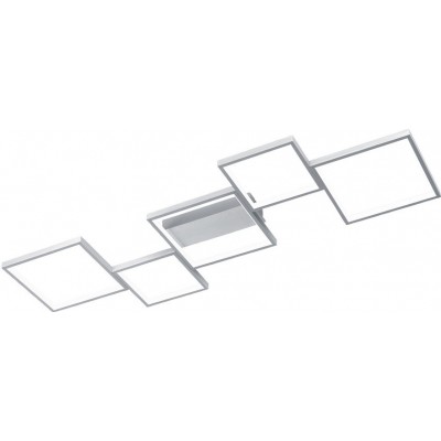 203,95 € Free Shipping | Indoor ceiling light Trio Sorrento 34W 3000K Warm light. 121×49 cm. Integrated LED. Ceiling and wall mounting Living room and bedroom. Modern Style. Metal casting. Aluminum Color