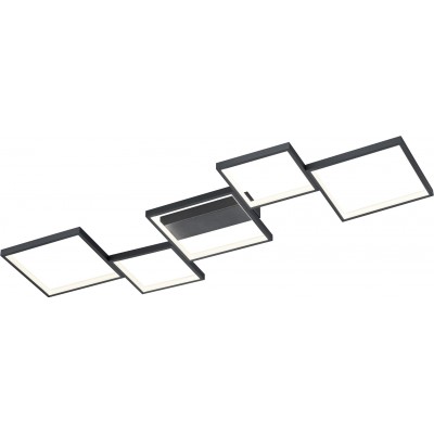 吸顶灯 Trio Sorrento 34W 3000K 暖光. 121×49 cm. 集成 LED 天花板和墙壁安装 客厅 和 卧室. 现代的 风格. 金属. 黑色的 颜色