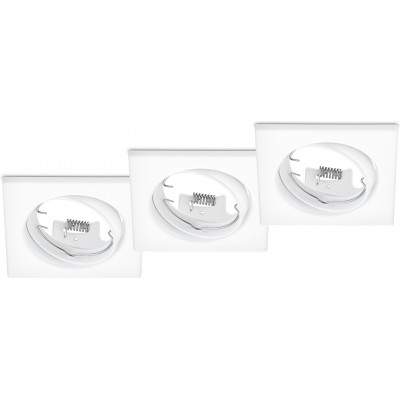 13,95 € Envío gratis | Iluminación empotrable Trio Jura 8×8 cm. Luz direccional Metal. Color blanco