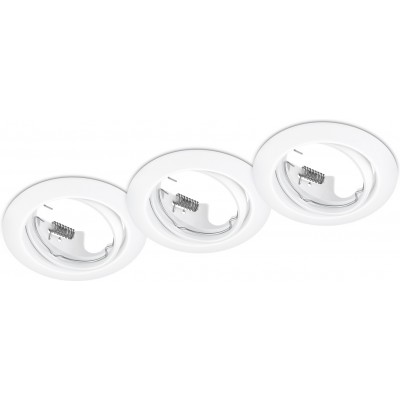 14,95 € Free Shipping | Recessed lighting Trio Jura Ø 8 cm. Directional light Living room and bedroom. Modern Style. Metal casting. White Color