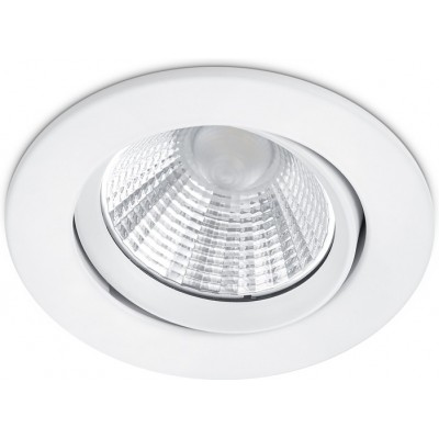 22,95 € Free Shipping | Recessed lighting Trio Pamir 5.5W 3000K Warm light. Ø 8 cm. Dimmable LED. Directional light Living room and bedroom. Modern Style. Metal casting. White Color