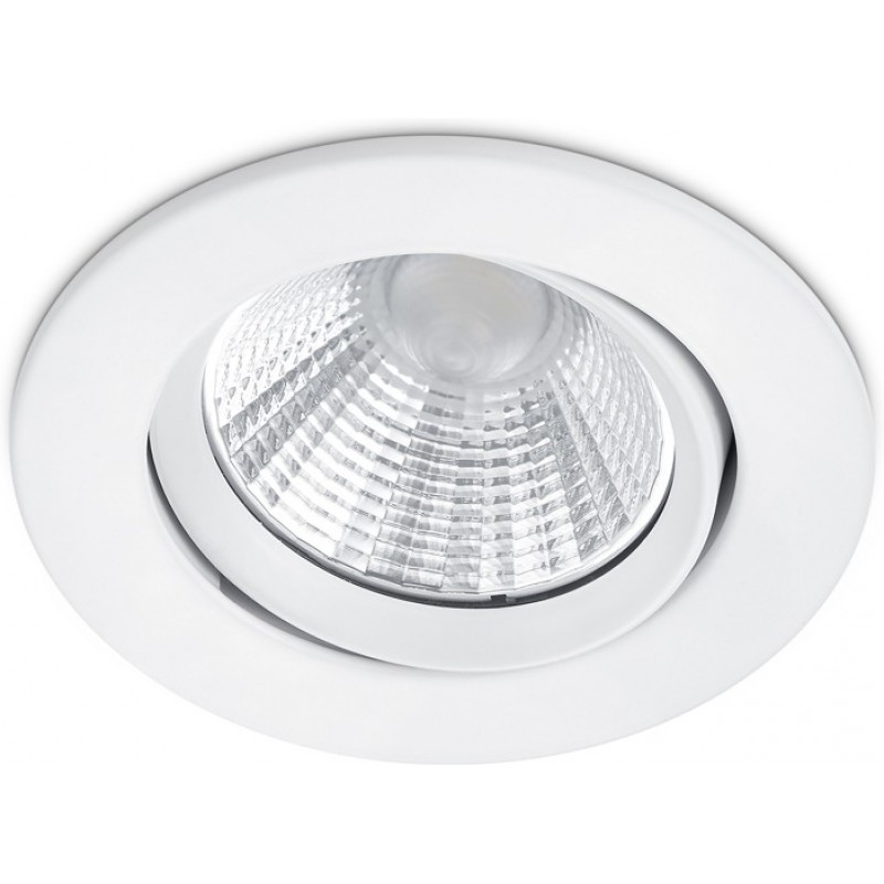 19,95 € Free Shipping | Recessed lighting Trio Pamir 5.5W 3000K Warm light. Ø 8 cm. Dimmable LED. Directional light Living room and bedroom. Modern Style. Metal casting. White Color