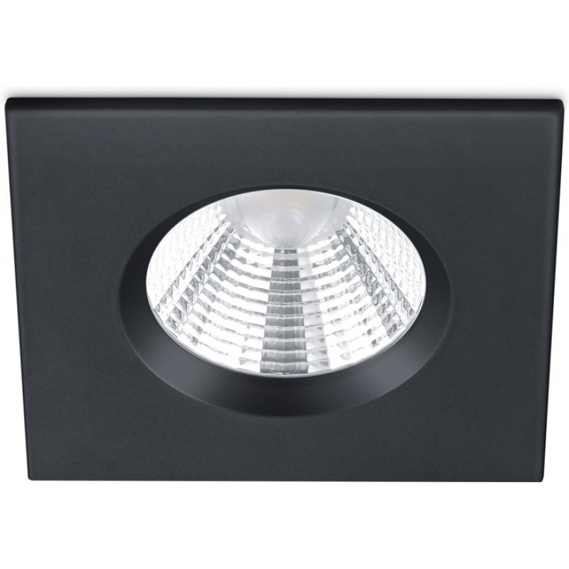 19,95 € Free Shipping | Recessed lighting Trio Zagros 5.5W 3000K Warm light. 9×9 cm. Integrated LED Living room and bedroom. Modern Style. Metal casting. Black Color