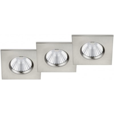 62,95 € Free Shipping | Recessed lighting Trio Zagros 5.5W 3000K Warm light. 9×9 cm. Integrated LED Living room and bedroom. Modern Style. Metal casting. Matt nickel Color
