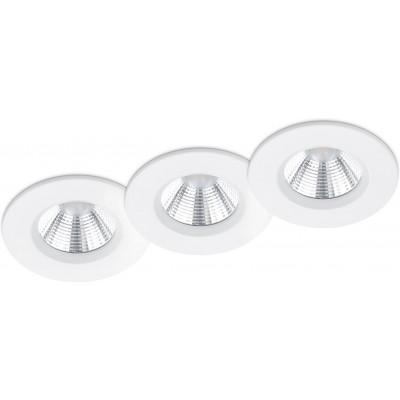 46,95 € Free Shipping | Recessed lighting Trio Zagros 5.5W 3000K Warm light. Ø 8 cm. Integrated LED Living room and bedroom. Modern Style. Metal casting. White Color