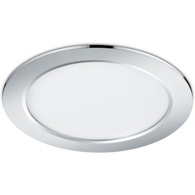Recessed lighting Trio Pindos 18W 3000K Warm light. Ø 22 cm. Integrated LED Living room and bedroom. Modern Style. Metal casting. Plated chrome Color
