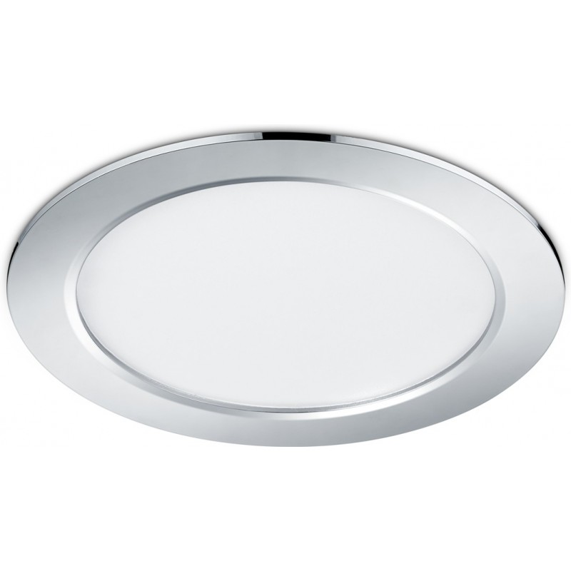 26,95 € Free Shipping | Recessed lighting Trio Pindos 18W 3000K Warm light. Ø 22 cm. Integrated LED Living room and bedroom. Modern Style. Metal casting. Plated chrome Color
