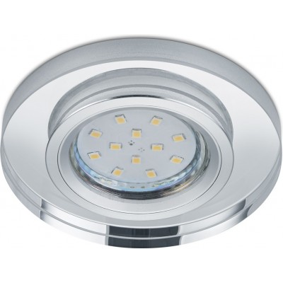 6,95 € Free Shipping | Recessed lighting Trio Pirin Ø 9 cm. Metal casting. Plated chrome Color