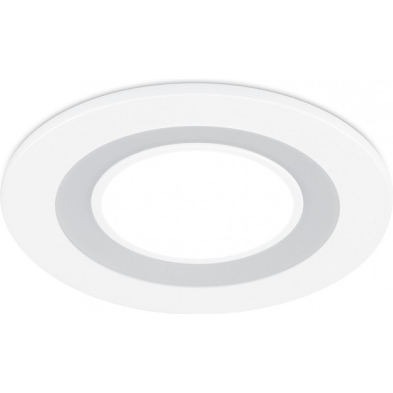 12,95 € Free Shipping | Recessed lighting Trio Core 5W 3000K Warm light. Ø 8 cm. Integrated LED Living room and bedroom. Modern Style. Plastic and polycarbonate. White Color