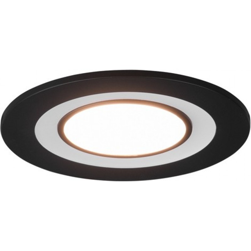 12,95 € Free Shipping | Recessed lighting Trio Core 5W 3000K Warm light. Ø 8 cm. Integrated LED Living room and bedroom. Modern Style. Plastic and polycarbonate. Black Color
