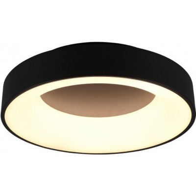 128,95 € Free Shipping | Indoor ceiling light Trio Girona 27W 3000K Warm light. Ø 45 cm. Integrated LED Living room and bedroom. Modern Style. Metal casting. Black Color