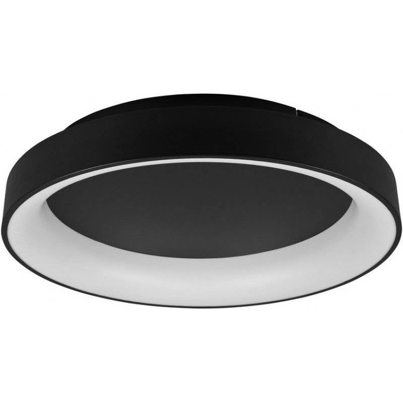 209,95 € Free Shipping | Indoor ceiling light Trio Girona 48W Ø 60 cm. Dimmable multicolor RGBW LED. Remote control Living room and bedroom. Modern Style. Metal casting. Black Color