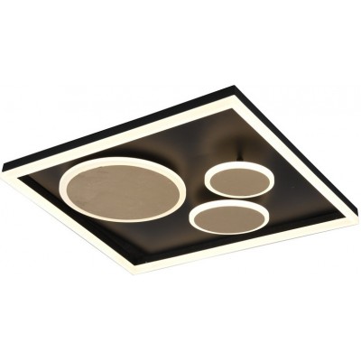 吸顶灯 Trio Harriet 45W 60×60 cm. 集成 LED 天花板和墙壁安装 客厅 和 卧室. 现代的 风格. 金属. 金的 颜色