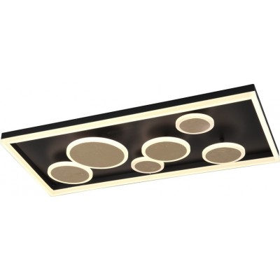 Ceiling lamp Trio Harriet 45W 80×40 cm. Integrated LED. Ceiling and wall mounting Living room and bedroom. Modern Style. Metal casting. Golden Color