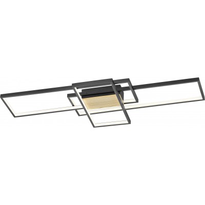 Indoor ceiling light Trio Tucson 35W 3000K Warm light. 104×42 cm. Integrated LED. Ceiling and wall mounting Living room and bedroom. Modern Style. Metal casting. Black Color