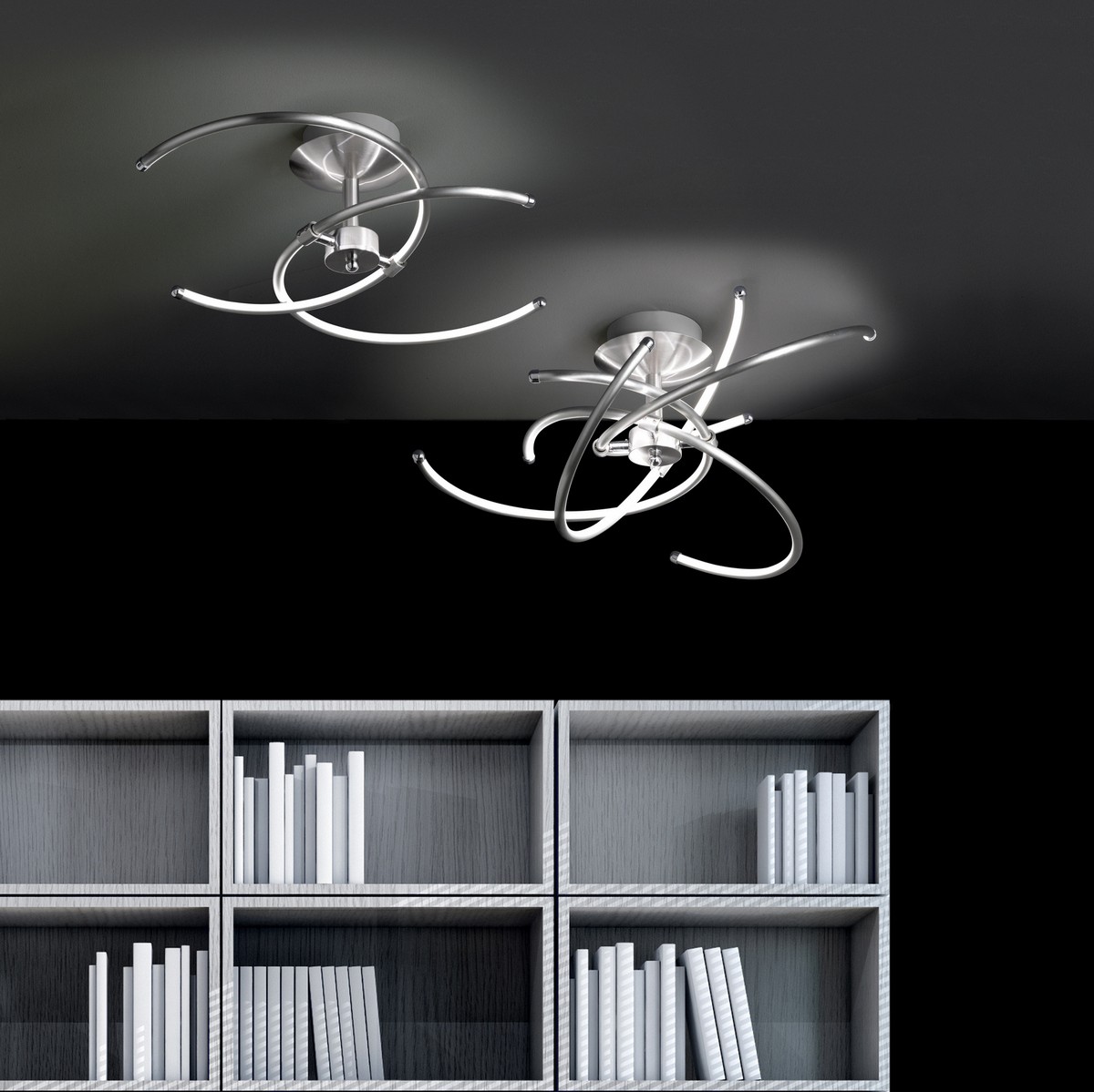 82,95 € Spedizione Gratuita | Lampada da soffitto Trio Polydor 6W 3000K Luce calda. Ø 56 cm. LED integrato Metallo. Colore nichel opaco