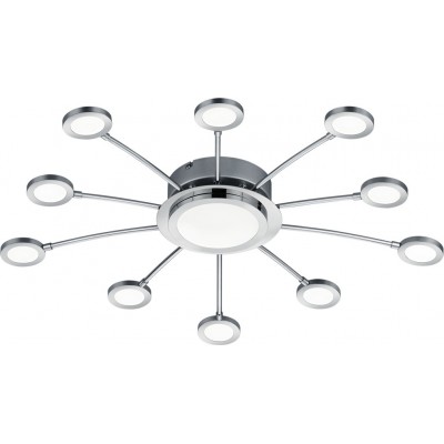 Chandelier Trio Bodrum 2.3W Ø 65 cm. Dimmable multicolor RGBW LED. Remote control Living room and bedroom. Modern Style. Metal casting. Plated chrome Color