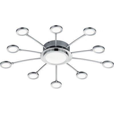 Lámpara de araña Trio Bodrum 2.3W Ø 65 cm. LED RGBW multicolor regulable. Mando a distancia Salón y dormitorio. Estilo moderno. Metal. Color cromado