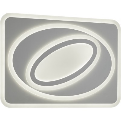 227,95 € Envío gratis | Plafón de interior Trio Suzuka 75W 98×68 cm. LED RGBW multicolor regulable. Mando a distancia. Montaje en techo y pared Acrílico. Color blanco