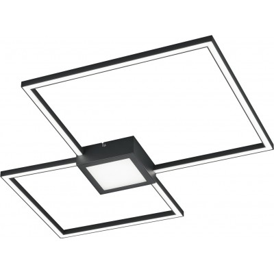 143,95 € Free Shipping | Ceiling lamp Trio Hydra 28W 3000K Warm light. 65×65 cm. Integrated LED. Ceiling and wall mounting Living room and bedroom. Modern Style. Metal casting. Anthracite Color