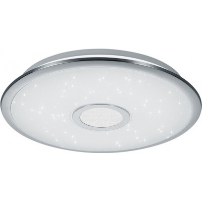 104,95 € Free Shipping | Indoor ceiling light Trio Osaka 30W Ø 42 cm. Star effect. Dimmable multicolor RGBW LED. Remote control. Ceiling and wall mounting Living room and bedroom. Modern Style. Plastic and polycarbonate. Plated chrome Color