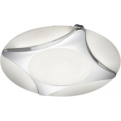 Indoor ceiling light Trio Ninja 54W Ø 60 cm. Star effect. Dimmable multicolor RGBW LED. Remote control Living room and bedroom. Modern Style. Plastic and Polycarbonate. Plated chrome Color
