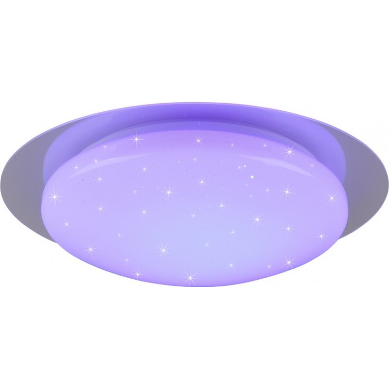 54,95 € Free Shipping | Indoor ceiling light Trio Frodeno 12W 4000K Neutral light. Ø 35 cm. Star effect. Dimmable multicolor RGBW LED. Remote control Bathroom. Modern Style. Plastic and polycarbonate. White Color