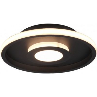 Deckenlampe Trio Ascari 28W 3000K Warmes Licht. Ø 30 cm. Integrierte LED Bad. Modern Stil. Metall. Schwarz Farbe