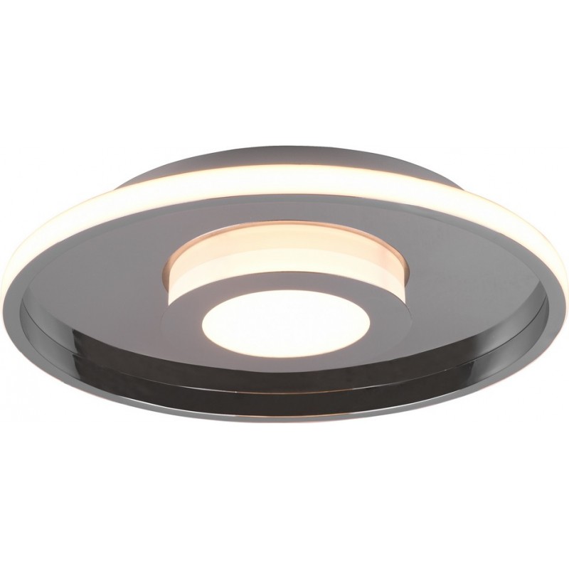173,95 € Free Shipping | Ceiling lamp Trio Ascari 35W 3000K Warm light. Ø 40 cm. Integrated LED Bathroom. Modern Style. Metal casting. Plated chrome Color