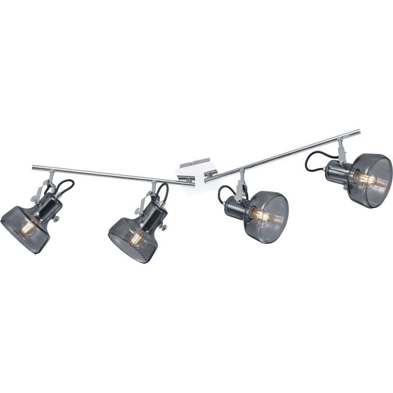 69,95 € Free Shipping | Ceiling lamp Trio Kolani 83×28 cm. Directional light Living room and bedroom. Modern Style. Metal casting. Plated chrome Color