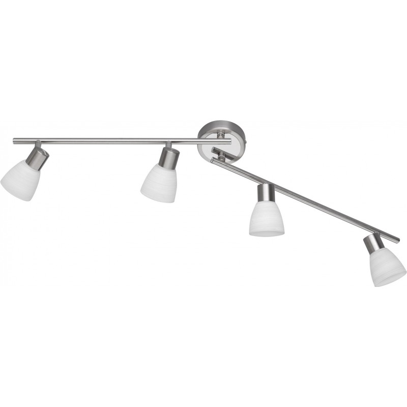 112,95 € Kostenloser Versand | Innenscheinwerfer Trio Carico 3W 3000K Warmes Licht. 90×19 cm. Austauschbare LED. Gerichtetes Licht Wohnzimmer und schlafzimmer. Modern Stil. Metall. Matt nickel Farbe