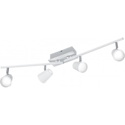 Indoor spotlight Trio Narcos 6W 3000K Warm light. 82×20 cm. Dimmable LED. Directional light Living room and bedroom. Modern Style. Metal casting. White Color