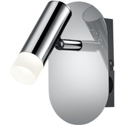 Внутренний точечный светильник Trio Zidane 4.5W 3000K Теплый свет. 14×8 cm. встроенный светодиод Гостинная и спальная комната. Современный Стиль. Металл. Покрытый хром Цвет