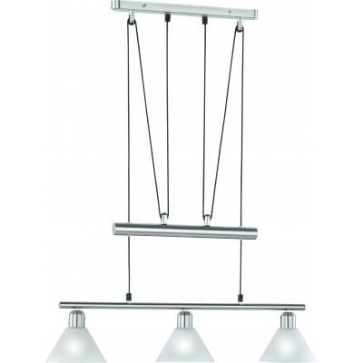 Hanging lamp Trio Stamina 180×66 cm. Adjustable height Living room and bedroom. Modern Style. Metal casting. Matt nickel Color