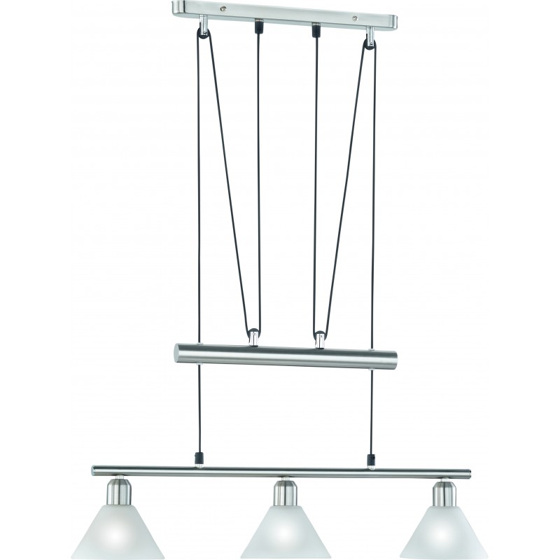 95,95 € Envoi gratuit | Lampe à suspension Trio Stamina 180×66 cm. Hauteur réglable Salle et chambre. Style moderne. Métal. Couleur nickel mat