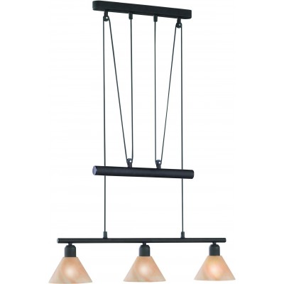 Lampe à suspension Trio Stamina 180×66 cm. Hauteur réglable Salle et chambre. Style rustique. Métal. Couleur oxyde