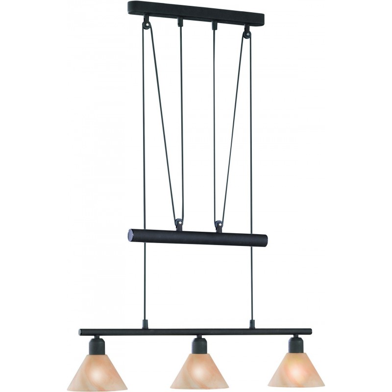 49,95 € Envoi gratuit | Lampe à suspension Trio Stamina 180×66 cm. Hauteur réglable Salle et chambre. Style rustique. Métal. Couleur oxyde