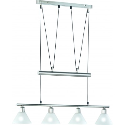 Lampe à suspension Trio Stamina 180×80 cm. Hauteur réglable Salle et chambre. Style moderne. Métal. Couleur nickel mat