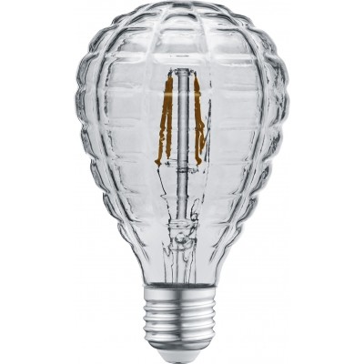 16,95 € Kostenloser Versand | LED-Glühbirne Trio Esfera 4W E27 LED 3000K Warmes Licht. Ø 8 cm. Wohnzimmer und schlafzimmer. Modern Stil. Glas. Mattschwarz Farbe