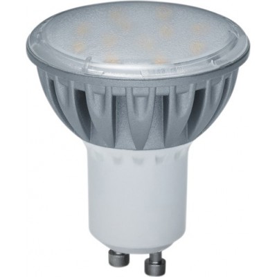 Bombilla LED Trio Reflector 5W GU10 LED 3000K Luz cálida. Ø 5 cm. Plástico y Policarbonato. Color gris